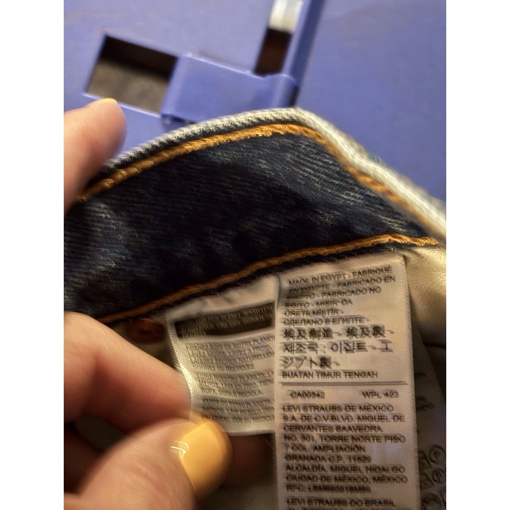 Levi's 501 Shorts W 33 L 9 Blue Denim - Picture 4 of 6